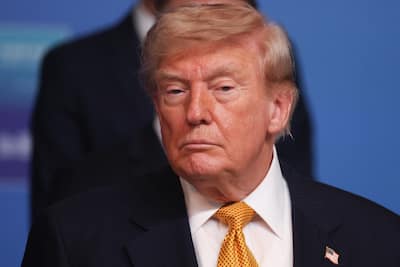 Donald Trump poses for a family photo at the Bestepe Presidential Complex during the 2026 NATO Ankara Summit in Ankara, Türkiye, July 8, 2026.