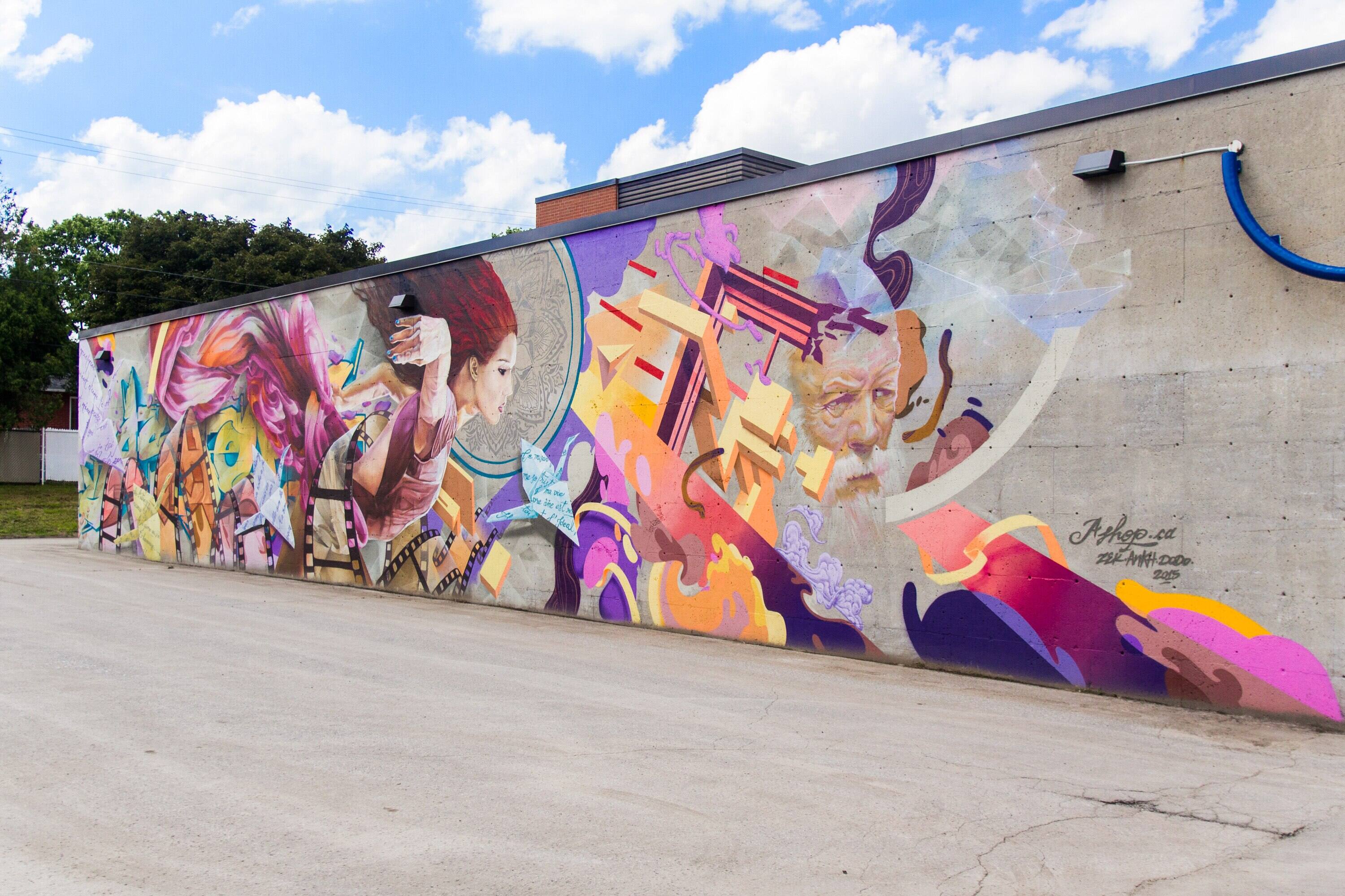 MercierEst Inauguration d’une murale extérieure derrière la Maison de