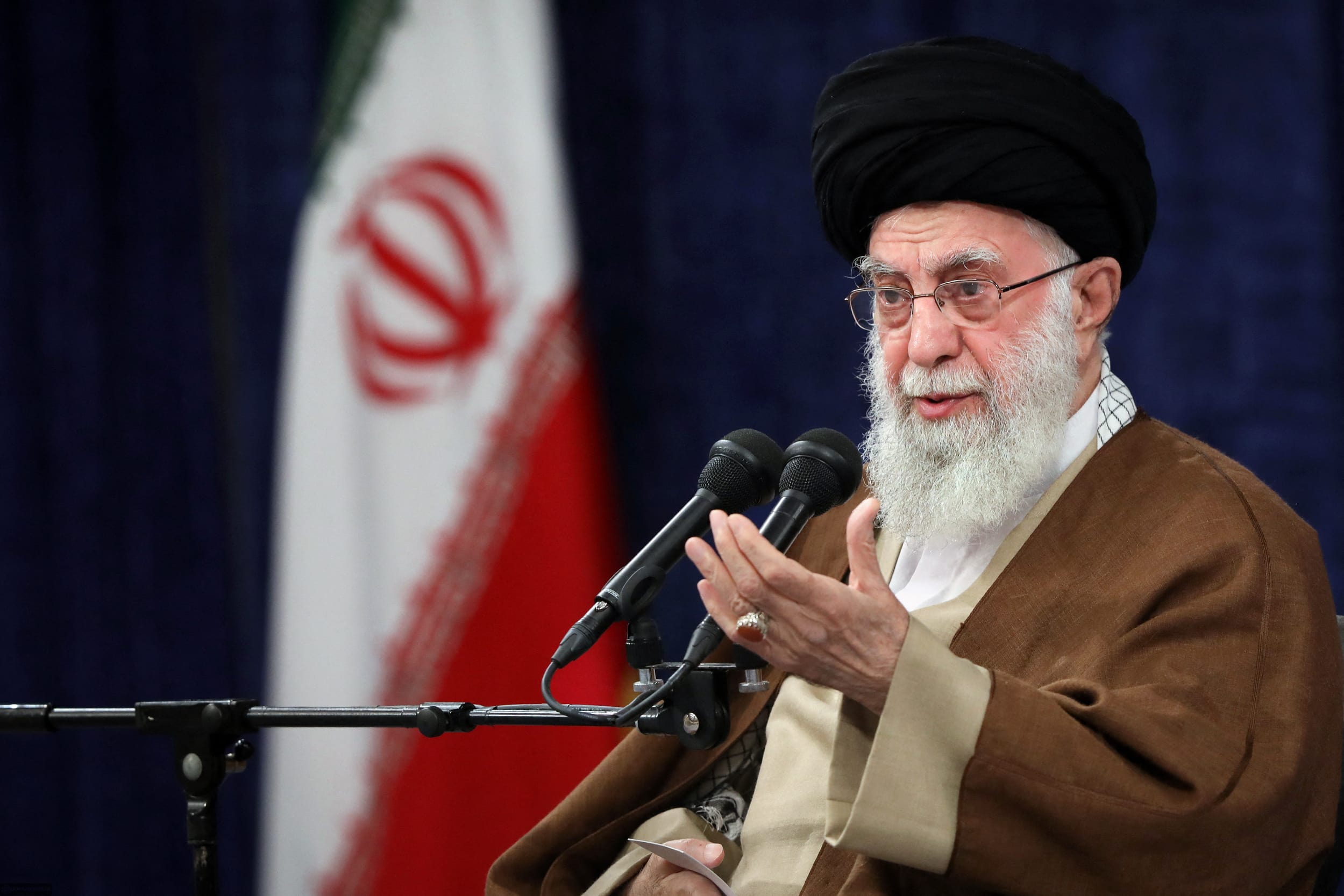 O líder supremo iraniano, aiatolá Ali Khamenei, em Teerã em novembro de 2024