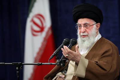 O líder supremo iraniano, aiatolá Ali Khamenei, em Teerã em novembro de 2024