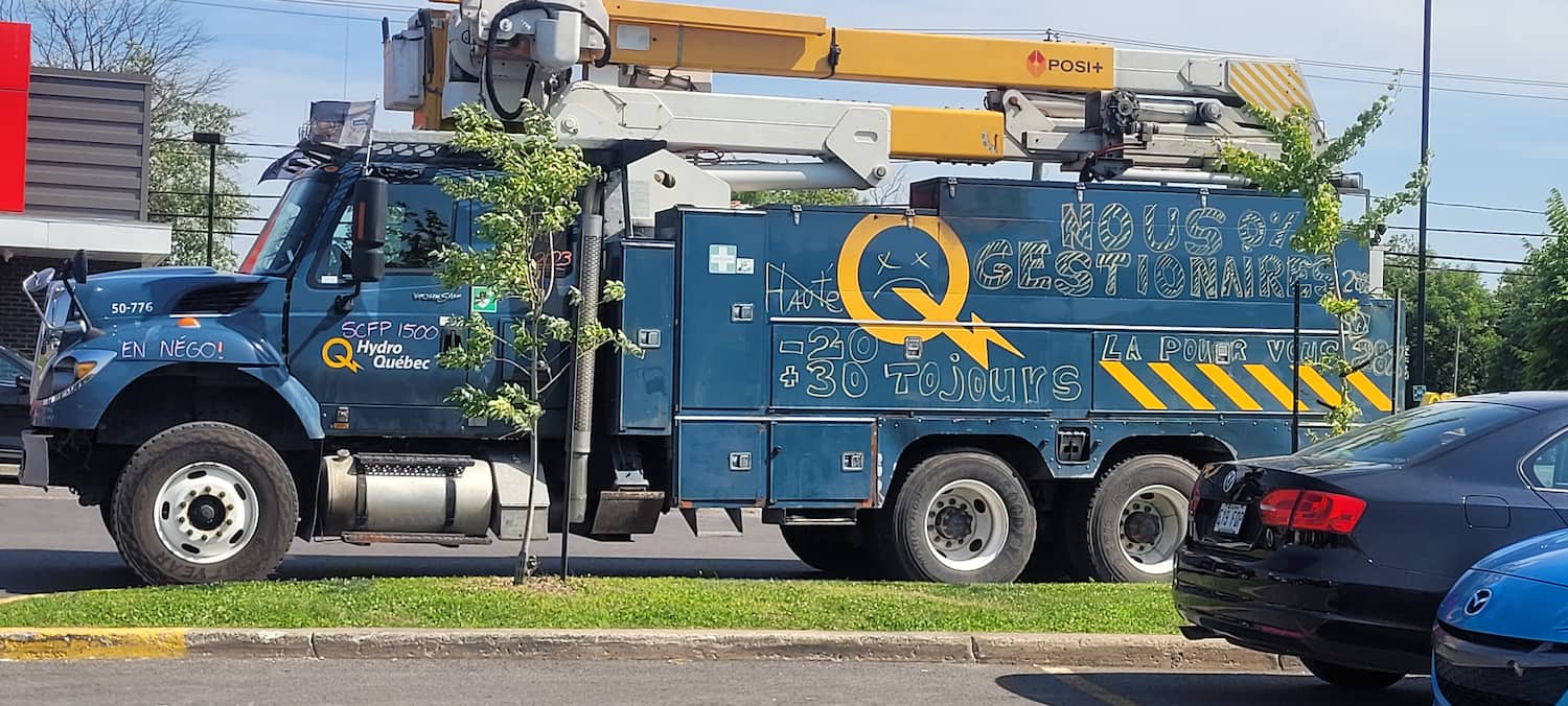 Des syndiqués d’Hydro-Québec vandalisent des centaines de camions | JDM