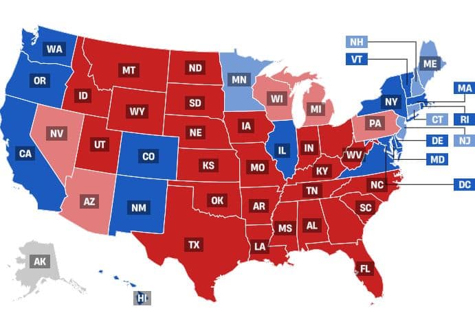 CARTE INTERACTIVE | Les résultats de l’élection américaine en direct | JDM