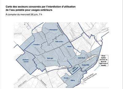 Quebec City: Restrictions on the use of drinking water