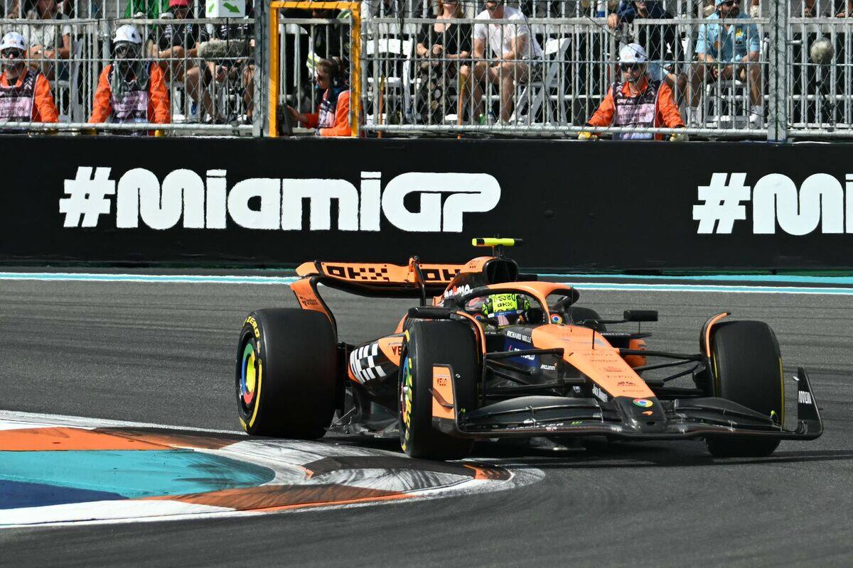 Lando Norris burla al maestro Max Verstappen en el Gran Premio de Miami