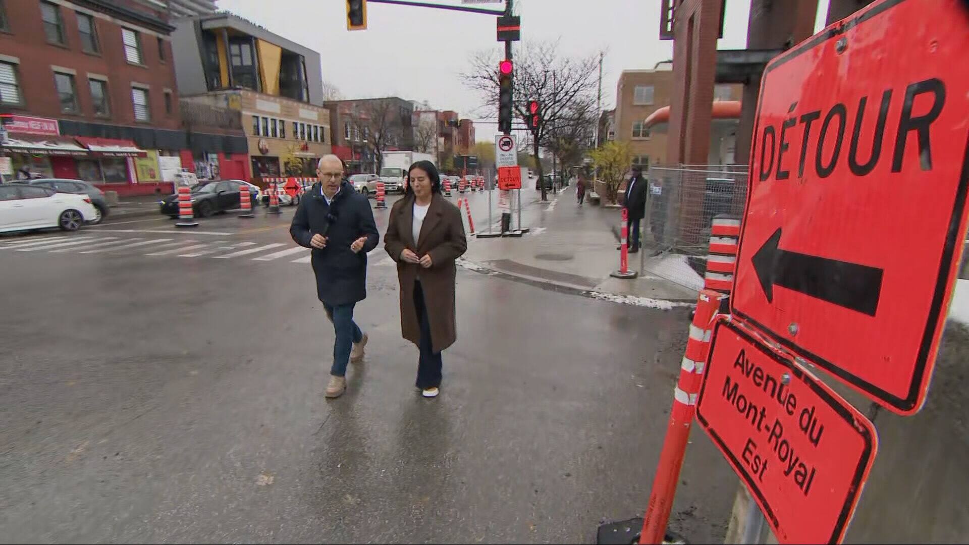 Les cônes orange, «c’est pas beau!»: l'équipe de TVA Nouvelles en tournée des chantiers de Montréal avec la nouvelle mairesse