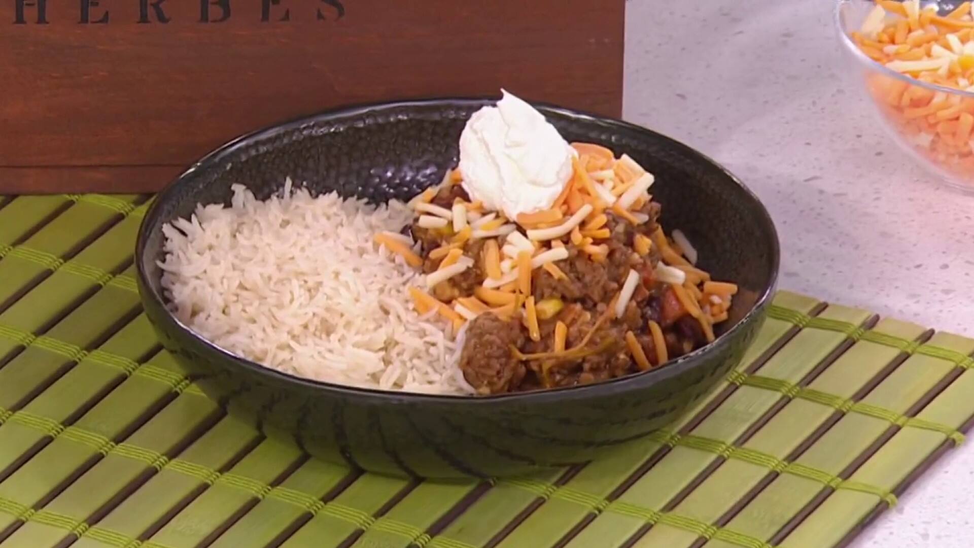 Una nueva receta mitad y mitad chile