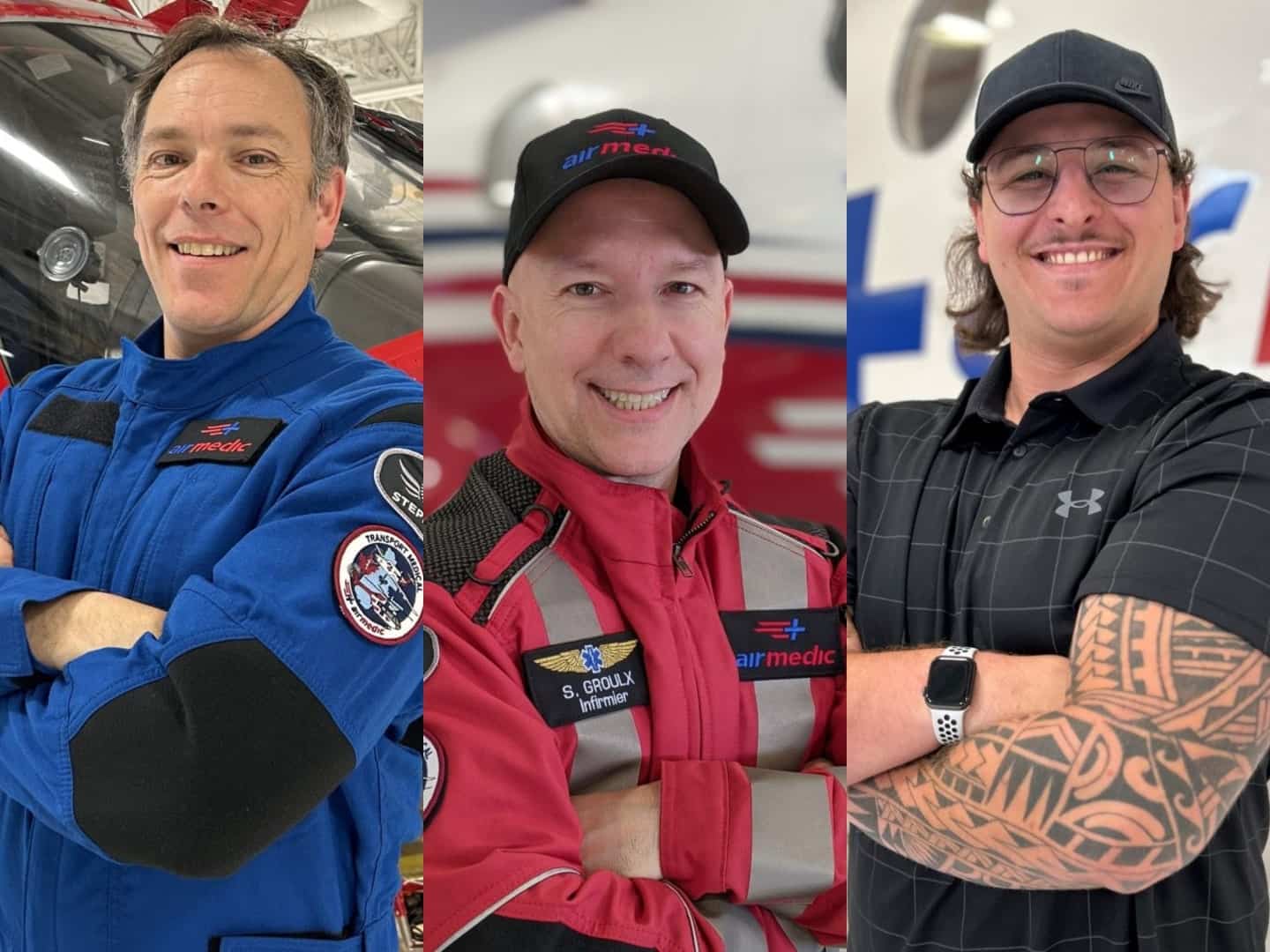 De izquierda a derecha: Sébastien de Lutio, Sébastien Groulx y Olivier Blouin.