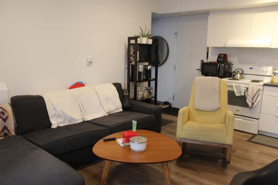 L'intérieur d'un appartement de la coopérative pour étudiants La Note des Bois, à Montréal.