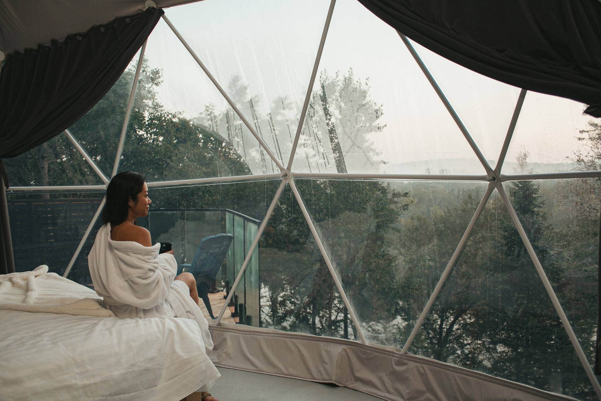 D&ocirc;mes et mini-chalets avec spas en Mauricie