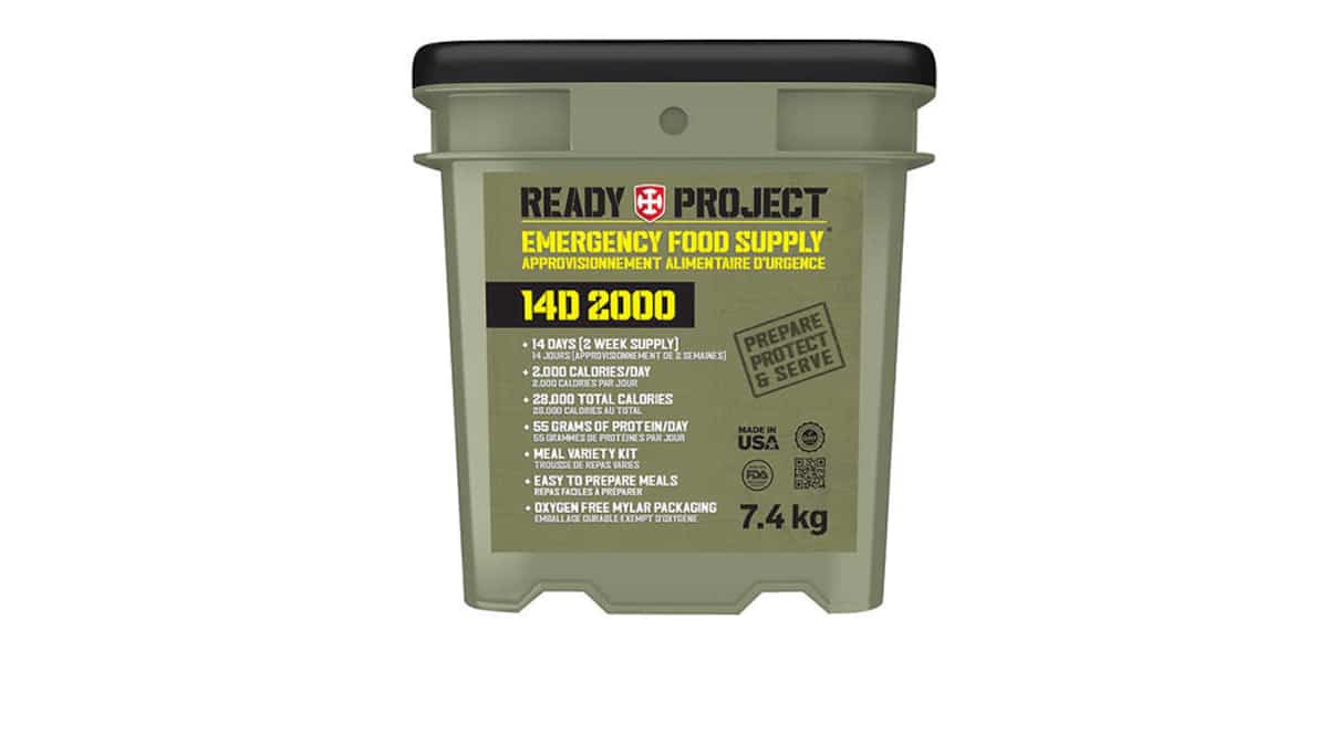 Catastrophes, pandémies, conflits: une boîte de bouffe pour survivre 14 jours à un désastre vendue 259,99$ chez Costco