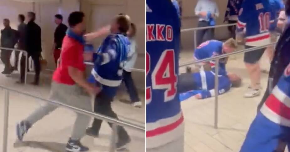 Image principale de l'article Un partisan des Rangers assomme un rival