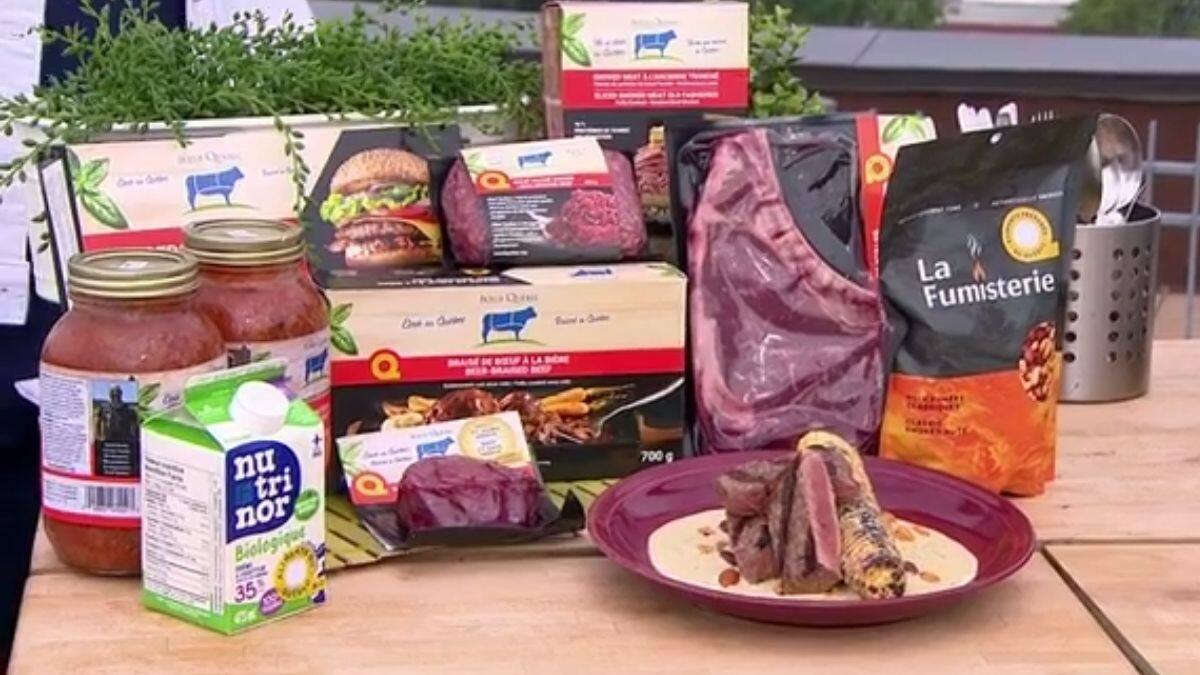 Contre-filet sur le BBQ, sauce au bleu d'ici