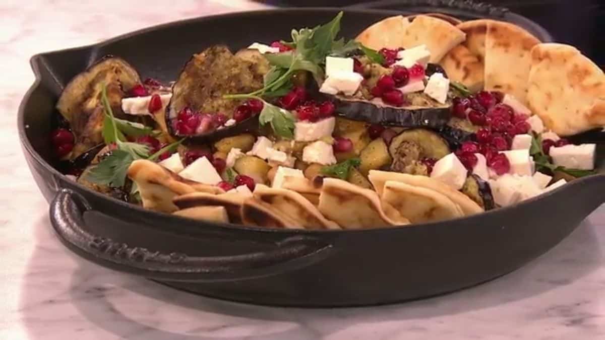 RECETTE: Salade tiède aubergine grillée et feta