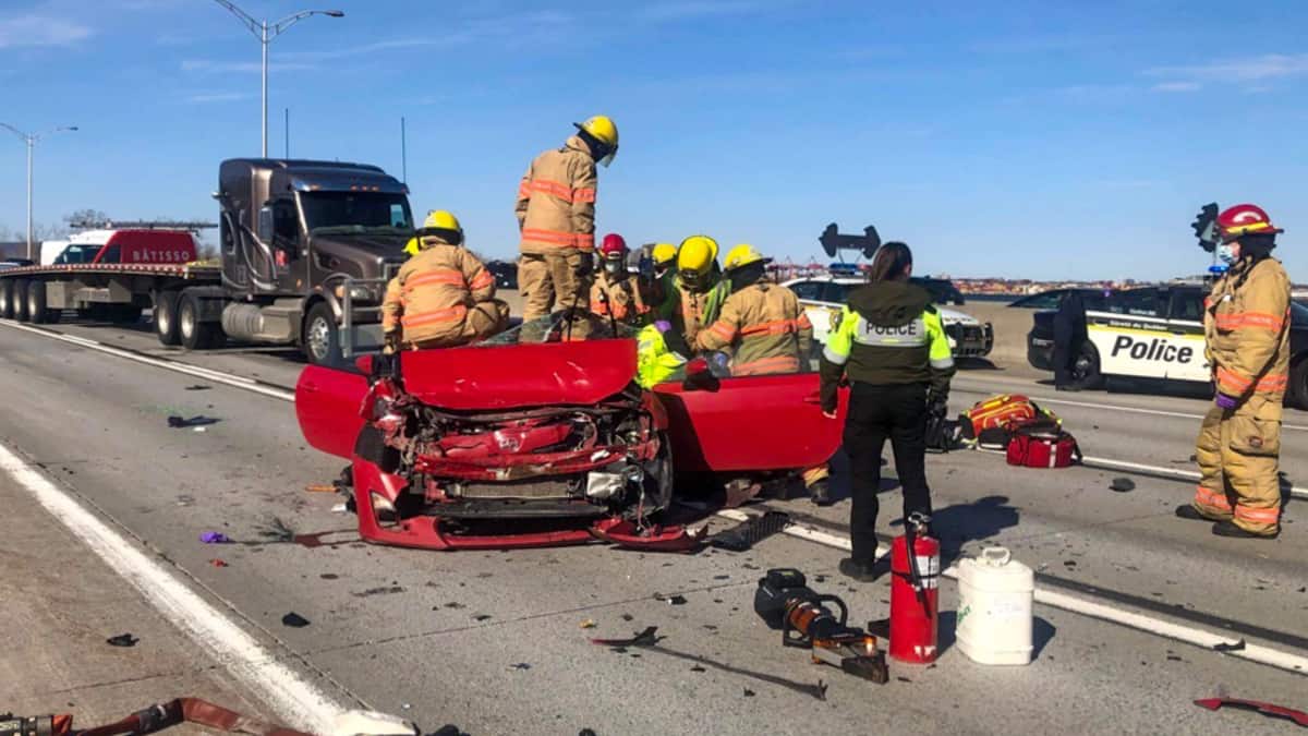 Un accident sur la 132 à Longueuil fait plusieurs blessés