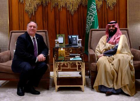 Mike Pompeo y Mohammed bin Salman