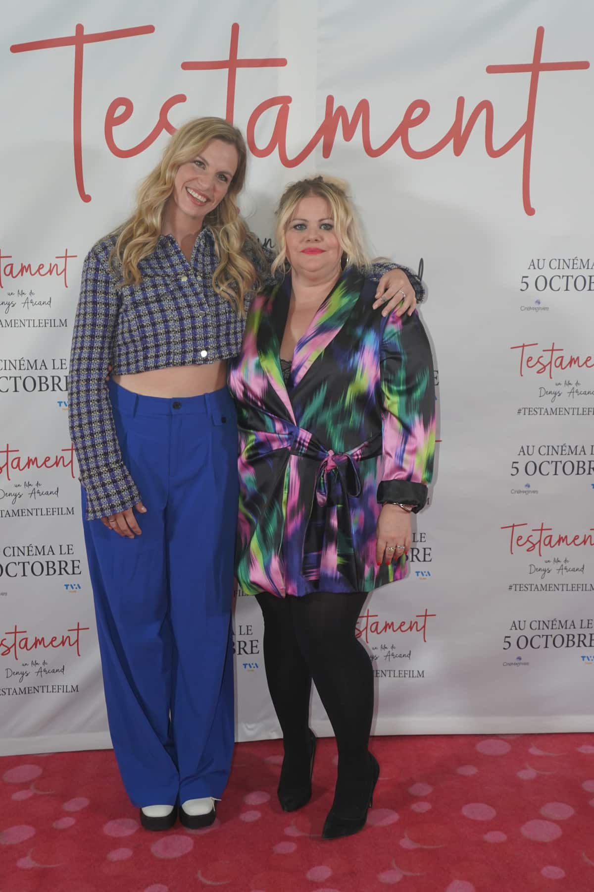Les vedettes de la première du film Testament