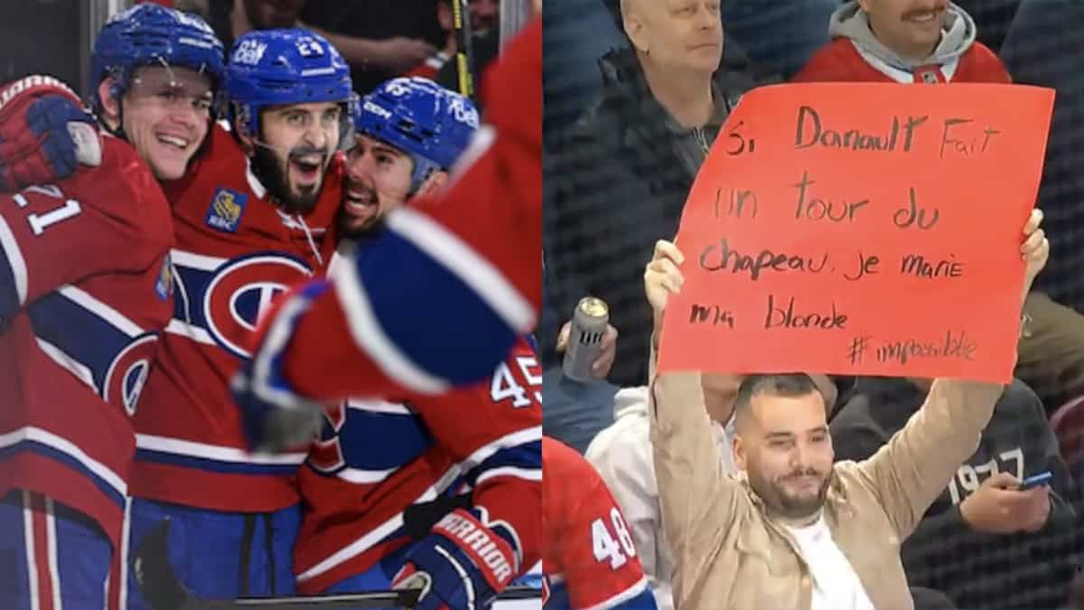 Une pancarte devient virale pendant le match du CH: Phillip Danault à deux buts d’une demande en mariage