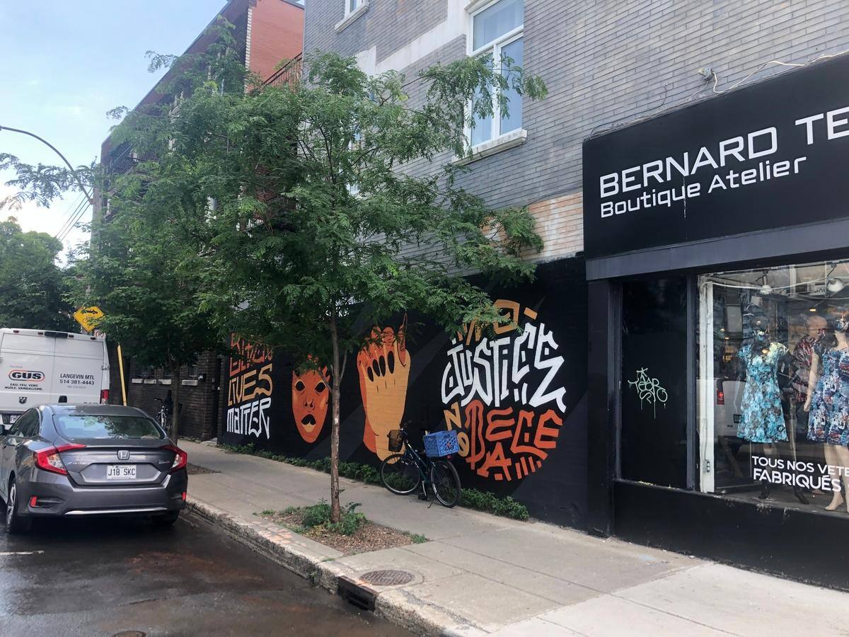 Une murale en soutien au mouvement Black Lives Matter | TVA Nouvelles