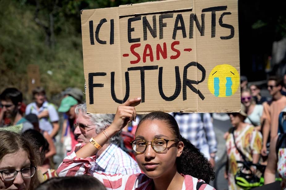 Photo prise en 2019 lors d’une manifestation à Lausanne, en Suisse.