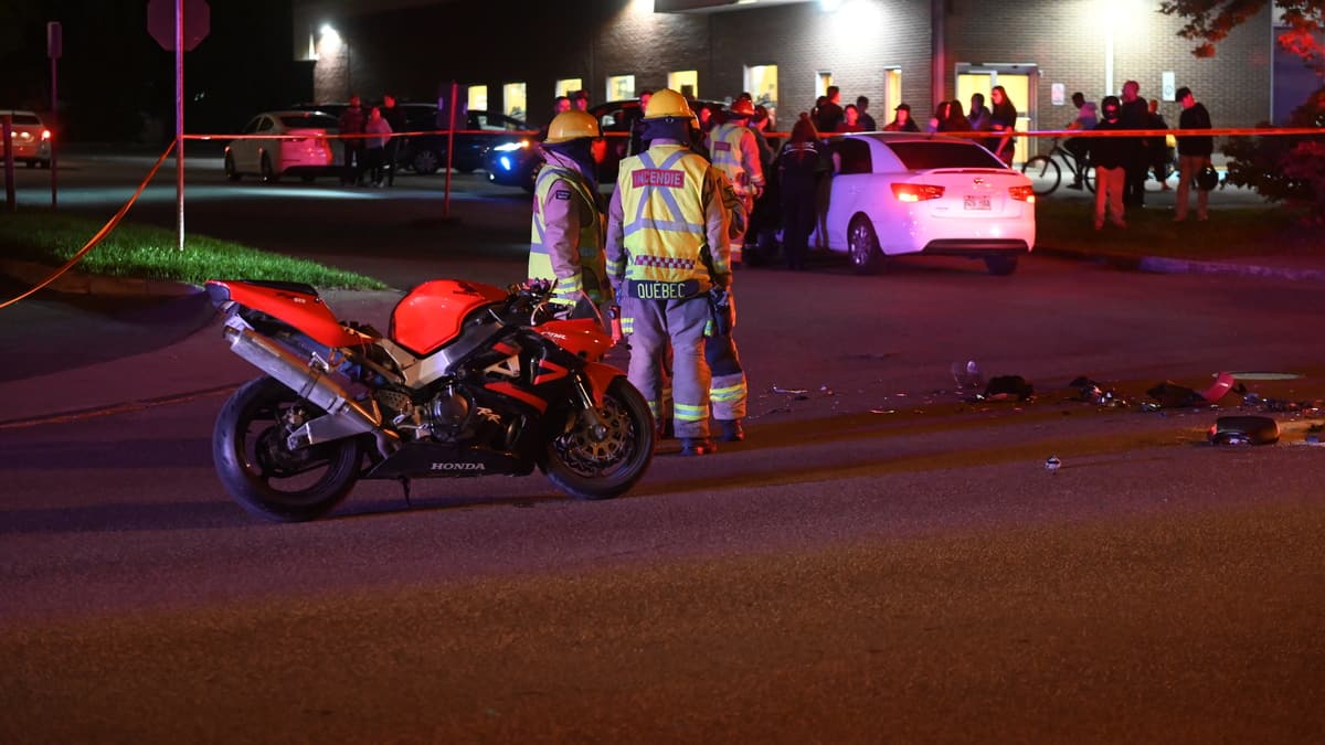 Deux graves accidents de moto en une heure à Québec