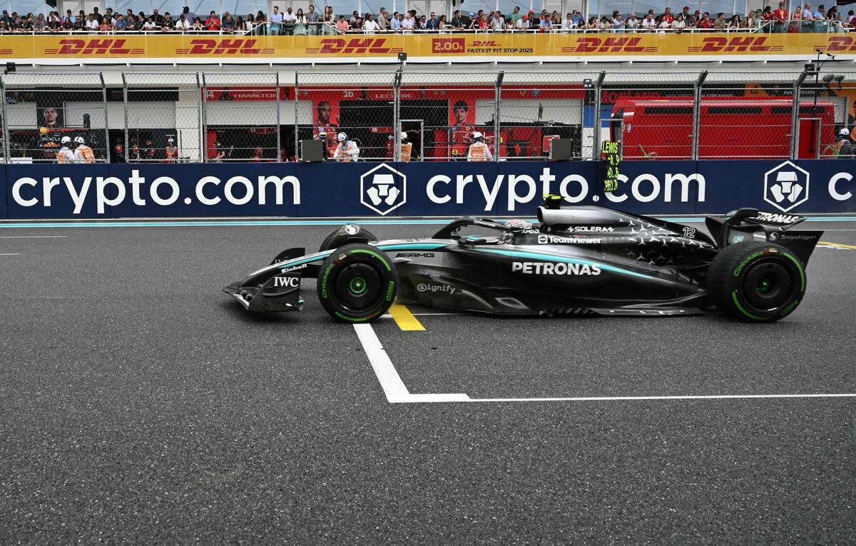 Accidente en la línea de pozo en el Gran Premio de Miami: 