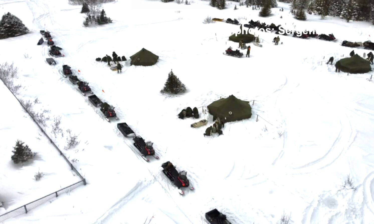 Entrainement de l'arm&eacute;e sur la C&ocirc;te-Nord