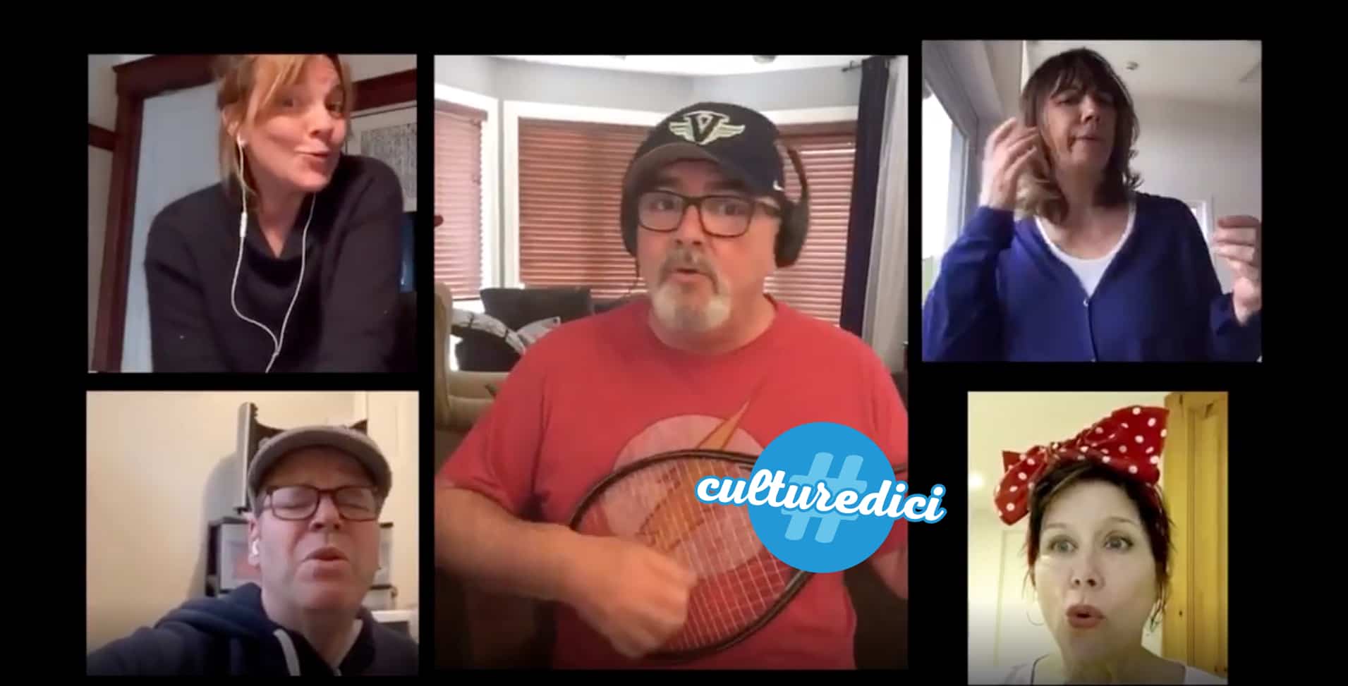 Les comédiens chantent pour leurs fans