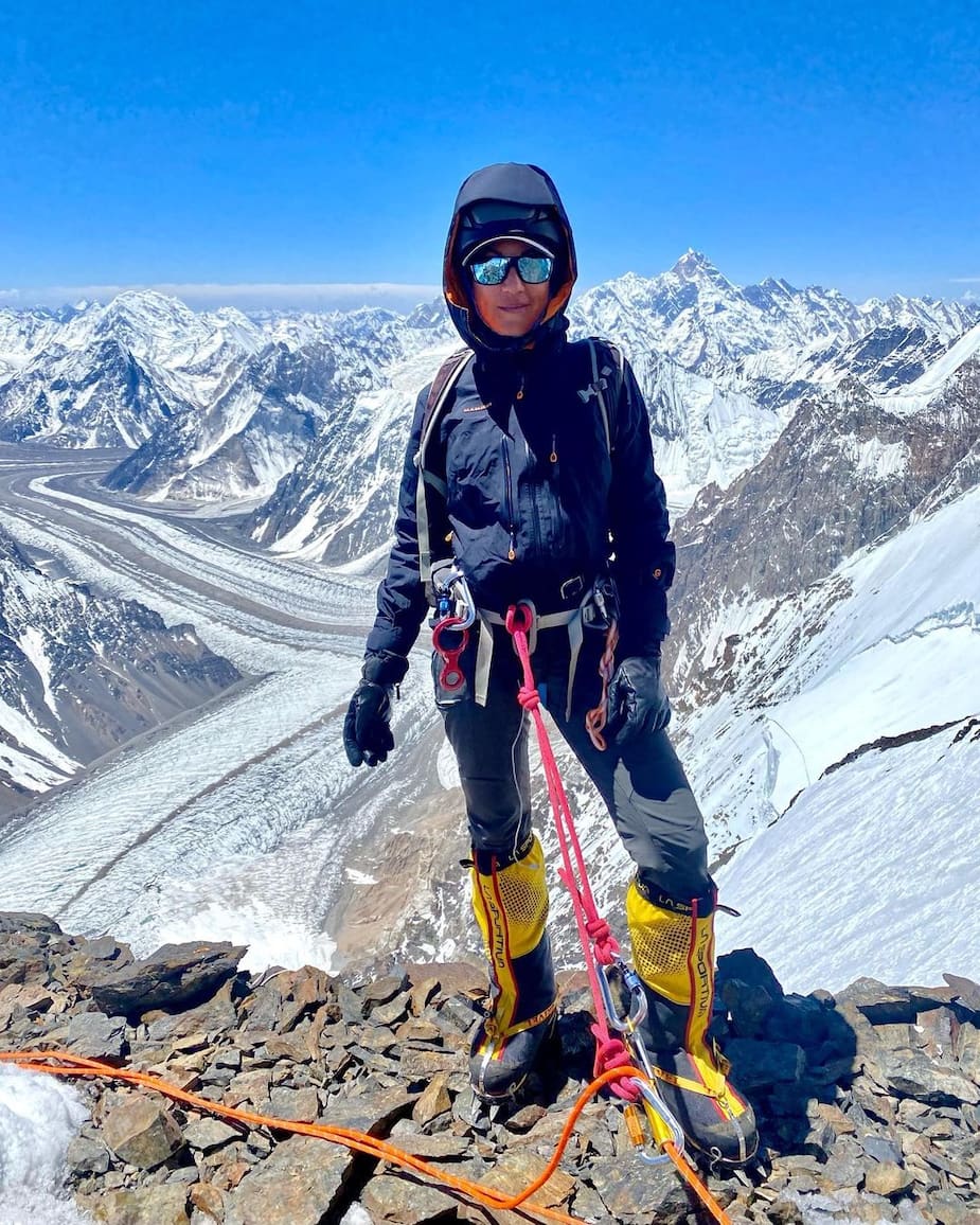 Marie-Pier Desharnais durant son ascension du K2