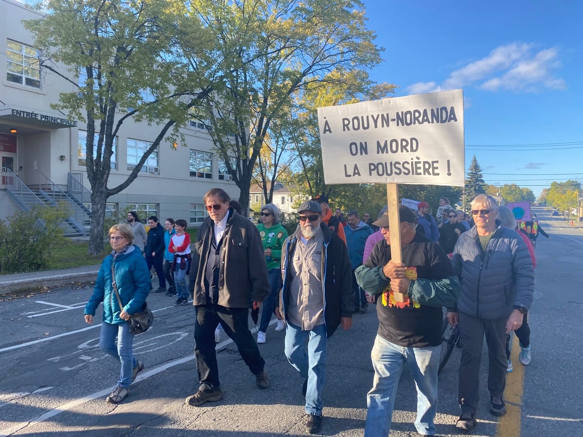 Manifestation pour le climat et contre l’arsenic à RouynNoranda TVA