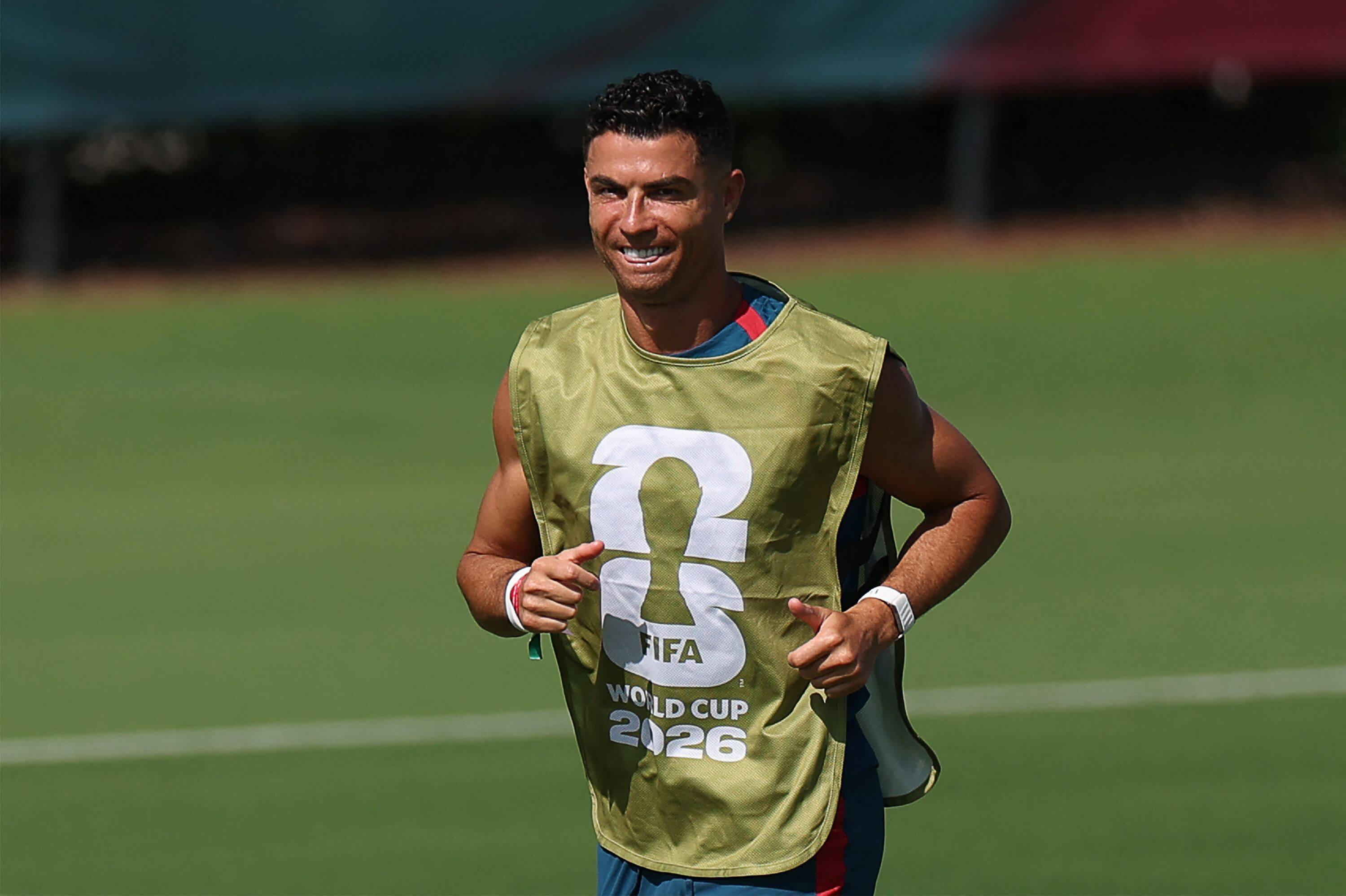 Os portugueses Cristiano Ronaldo no treinamento diário na Flórida.