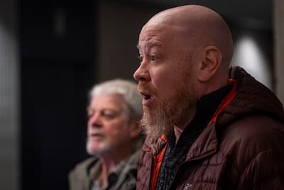 On Wednesday, January 24, 2024, Cédrica Provenger's grandfather, Henri Provenger, and her father, Martin Provenger, visit a Montreal court for the cause of Jonathan Pettus against the Sûreté du Québec (SQ) in Montreal. Photo by QMI Agency, JOEL LEMAY