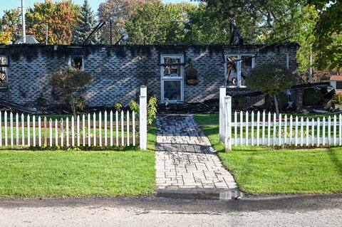 The fire broke out around 3:30 a.m. Tuesday at the home of Tony Accurso's daughter. The house caught fire and the roof collapsed.