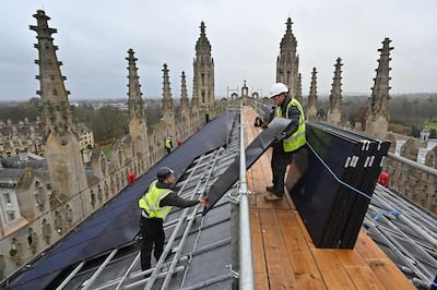 Solar panels on famous church spark strife in Cambridge