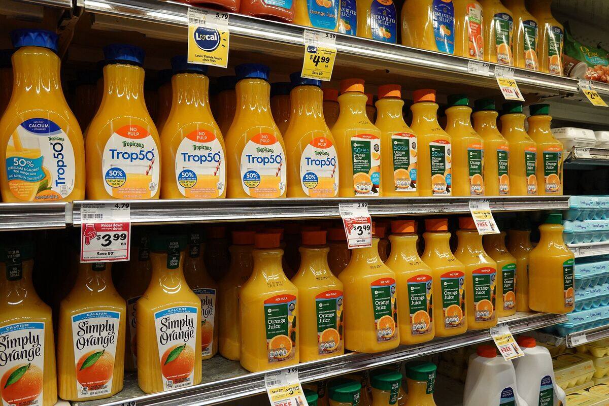 Ottawa veut taxer le jus d&rsquo;orange de Floride
