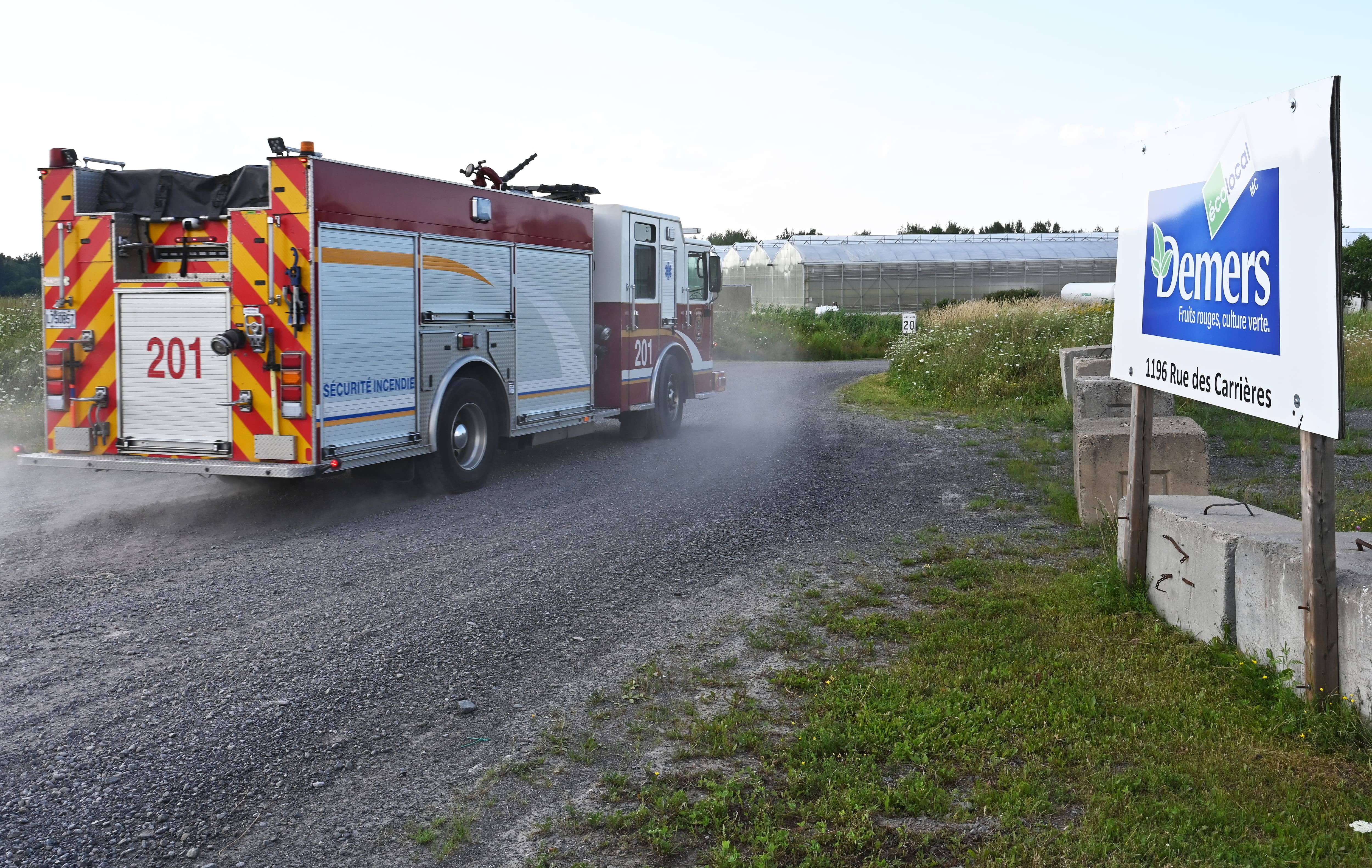 Un travailleur des serres Demers incommodé par une fuite de gaz à Lévis