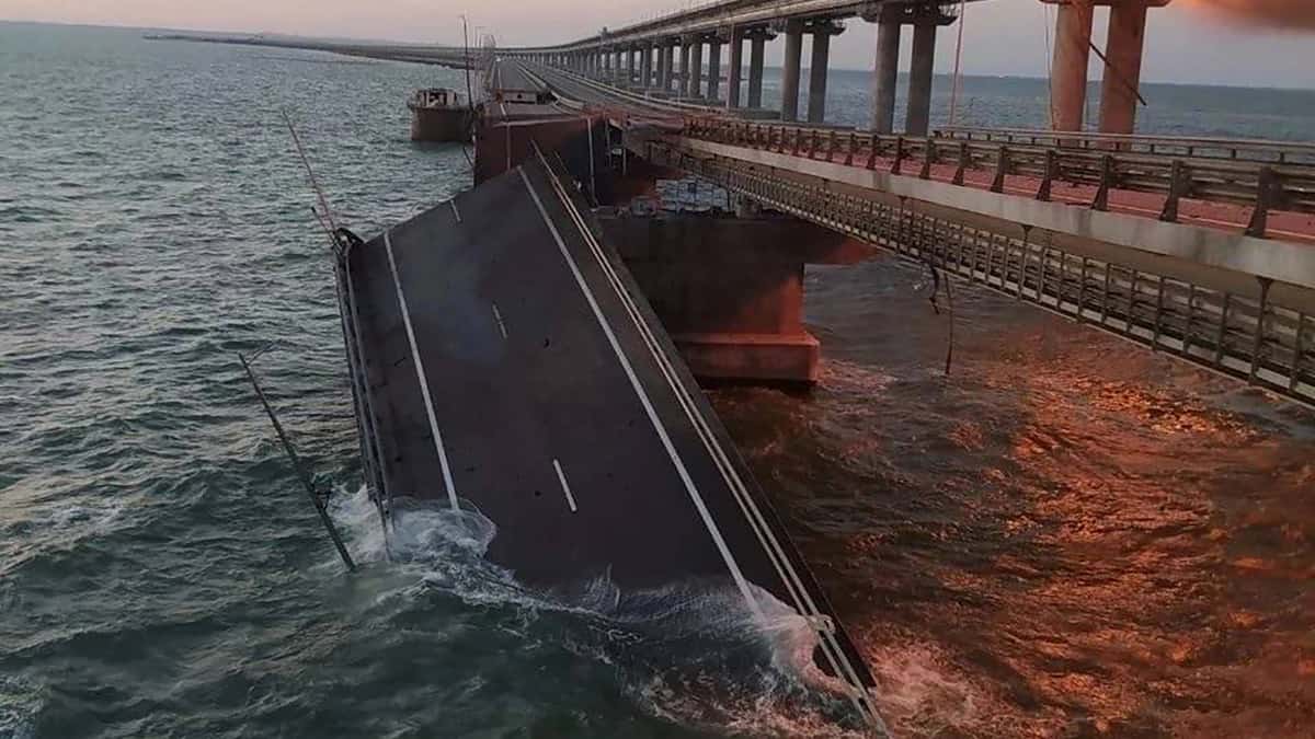 5 choses à savoir sur le pont de Crimée, visé par une puissante ...