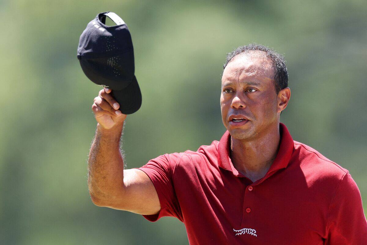 Casquette De Golf Tiger Woods Ajustable, Noir/rouge, Toile, Homme, Taille Unique (neuve Sans étiquette)