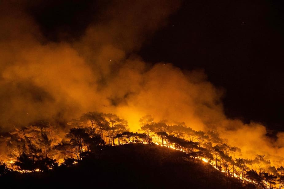 Les feux de forêts frappent durement la ville de Marmaris, dans le sud-ouest de la Turquie.