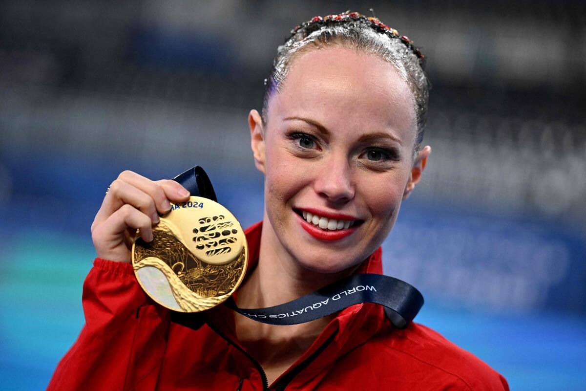 Jacqueline Simoneau, en acción, durante el Campeonato Mundial de Doha, febrero de 2024.