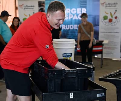 Brady Tkachuk enjoyed meeting people during communal activity in a generous bite on Saturday.