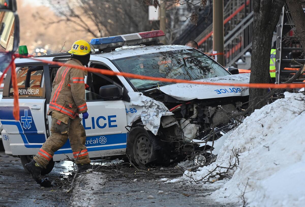 [PHOTOS] Rosemont une policière impliquée dans un accident en se
