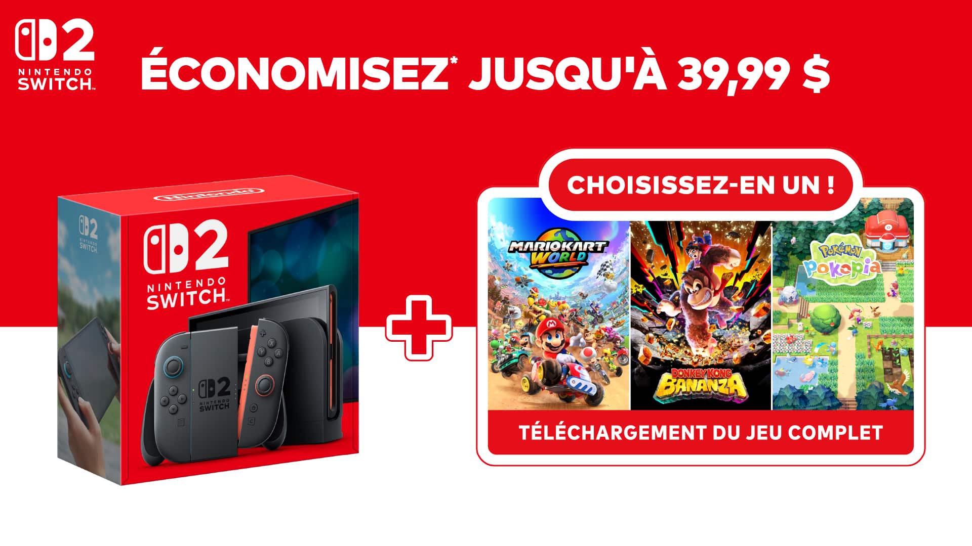 Image principale de l'article Nintendo annonce un ensemble Switch 2 avec un jeu