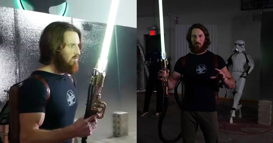 Image principale de l'article Il construit un vrai sabre laser fonctionnel
