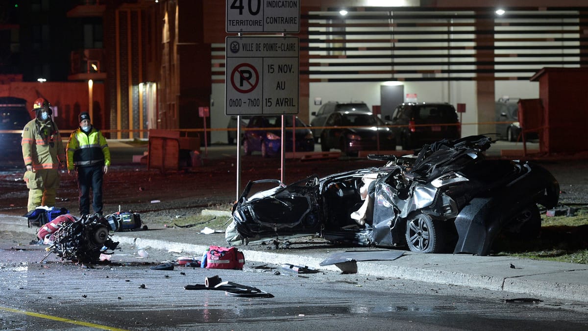 Accident grave à Pointe-Claire, un véhicule chute à nouveau d’un même viaduc
