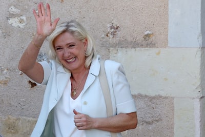 Marine Le Pen, leader of the National Rally (RN, far right)