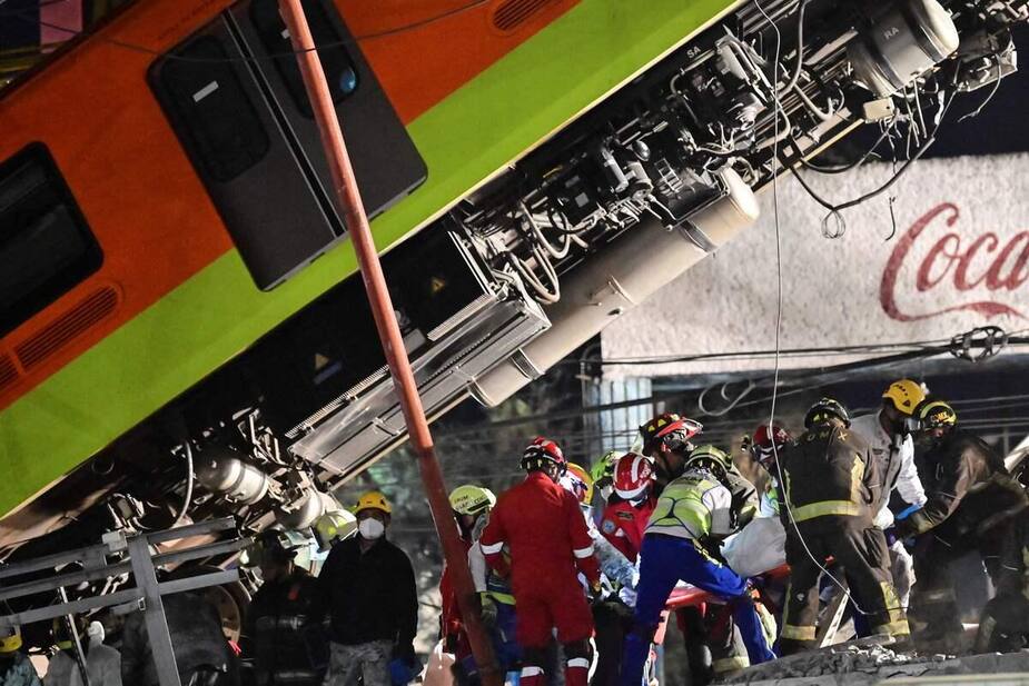 Image principale de l'article Effondrement d’un pont du métro: au moins 23 morts