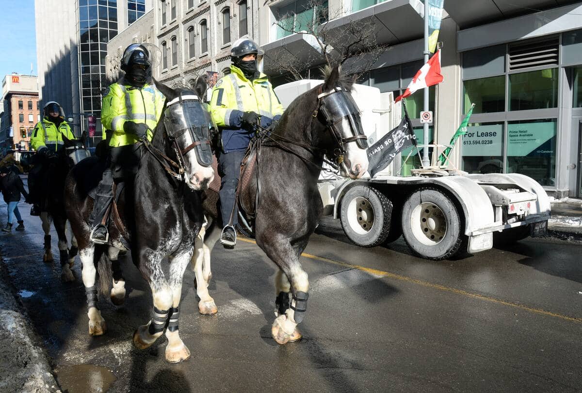Manifestation &agrave; Ottawa: l&rsquo;attitude de policiers d&eacute;nonc&eacute;e par un compte Instagram