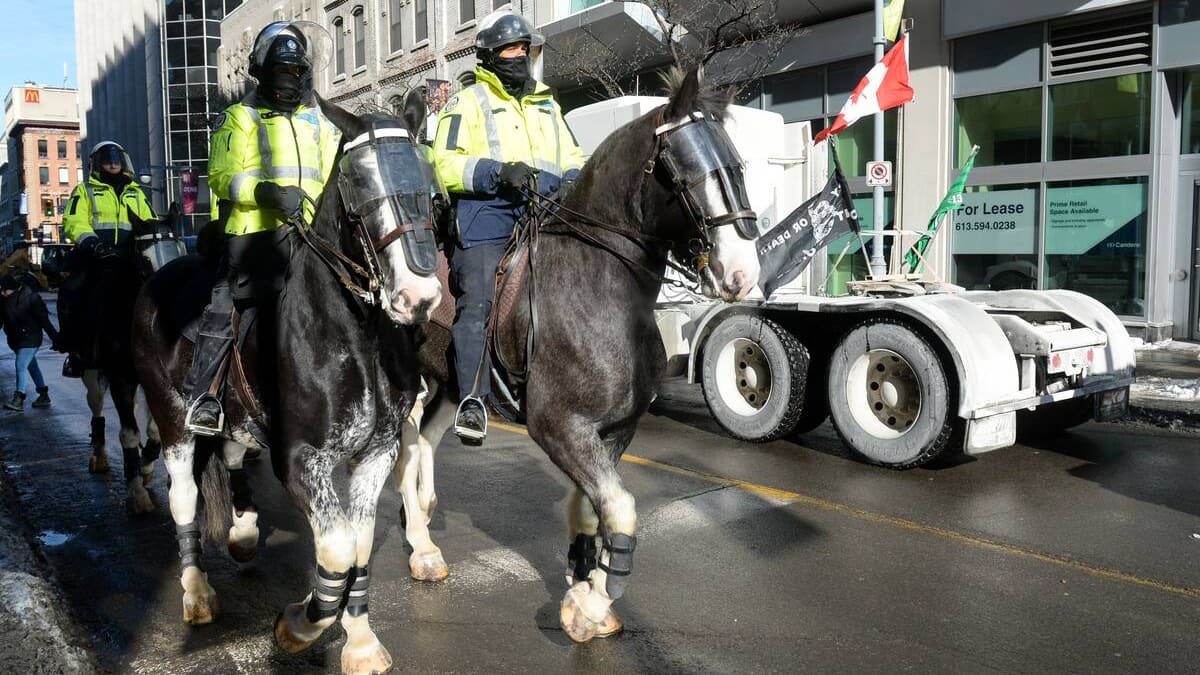 Manifestation à Ottawa: l’attitude de policiers dénoncée par un compte Instagram