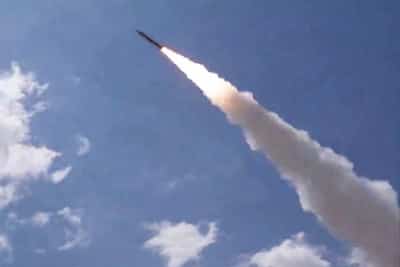 This screenshot taken from video footage published on July 17, 2026 by the Sepah News site of the Iranian Revolutionary Guards (IRGC) shows a missile launched from an undisclosed location towards US targets in Qatar, Kuwait and Oman.