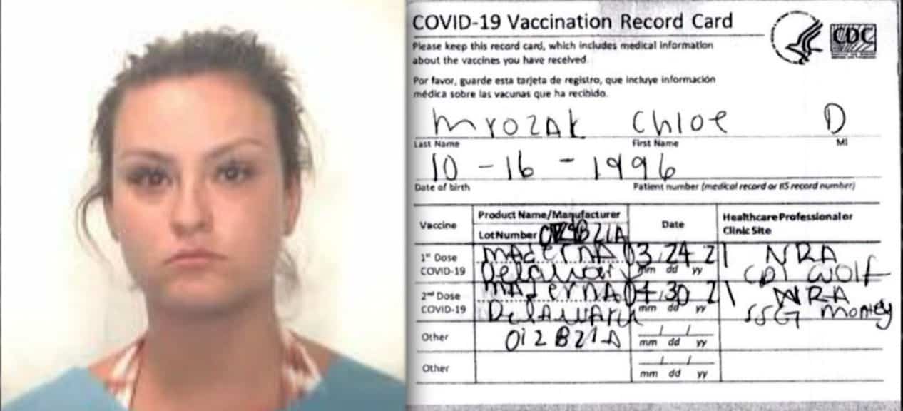 Elle écrit «Maderna» sur son faux certificat